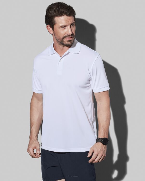 Stedman 8050 Active Pique Polo (White) WHI