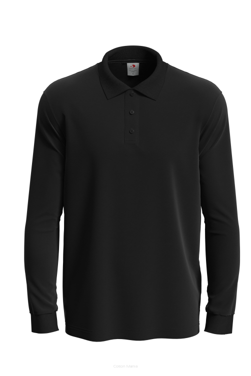 Stedman 3400 Polo Long Sleeve (Black Opal) BLO