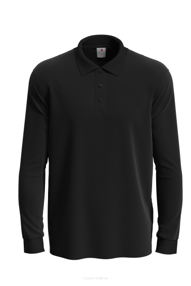 Stedman 3400 Polo Long Sleeve (Black Opal) BLO