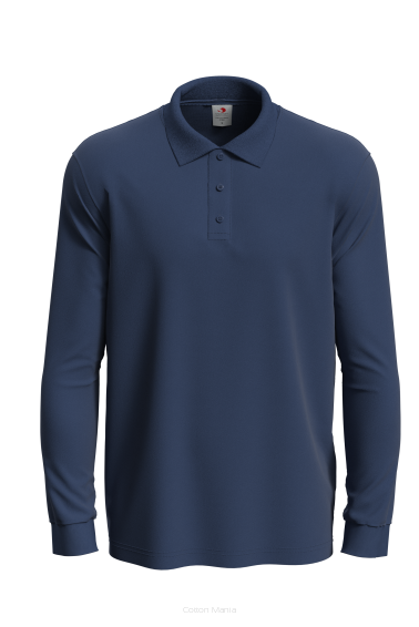 Stedman 3400 Polo Long Sleeve (Navy Blue) NAV